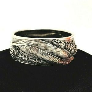 vintage Hinged Clamp wide Cuff Bracelet